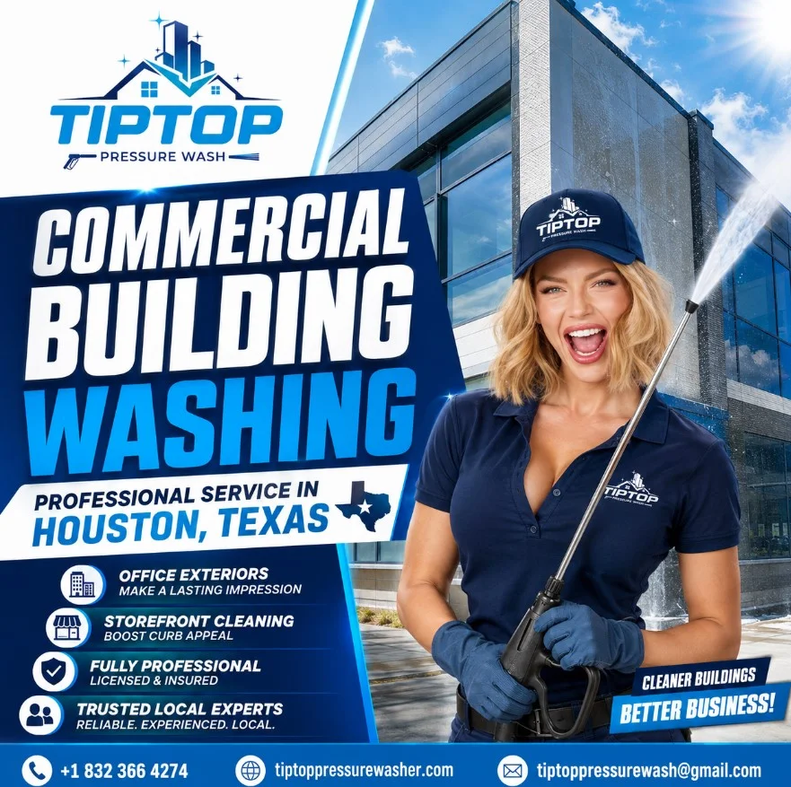 Commercial Building Washing in Houston TX