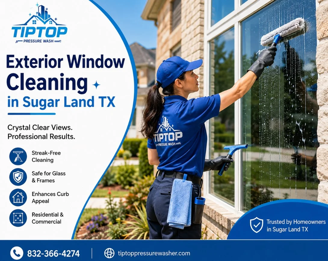 Exterior Window Cleaning in Sugar Land TX