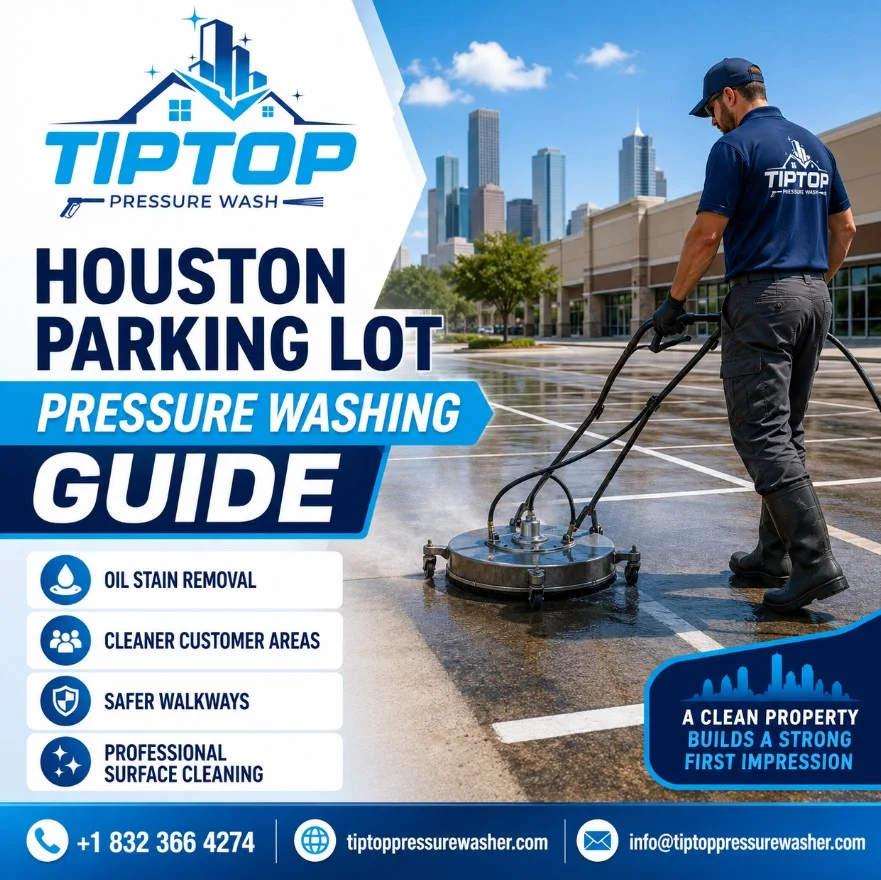 Parking Lot Pressure Washing for Houston