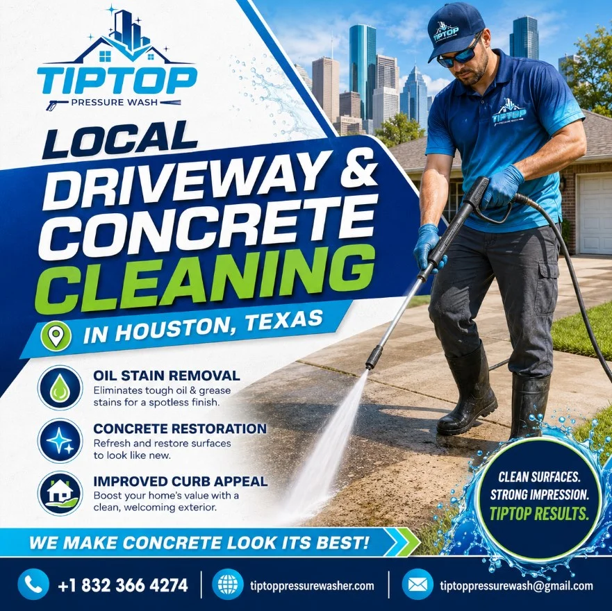 Professional Driveway & Concrete Cleaning for Houston, Texas Properties